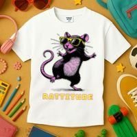 Rat Meme Rattitude Rat Sunglasses Dancing Kids T-Shirt thumb 3