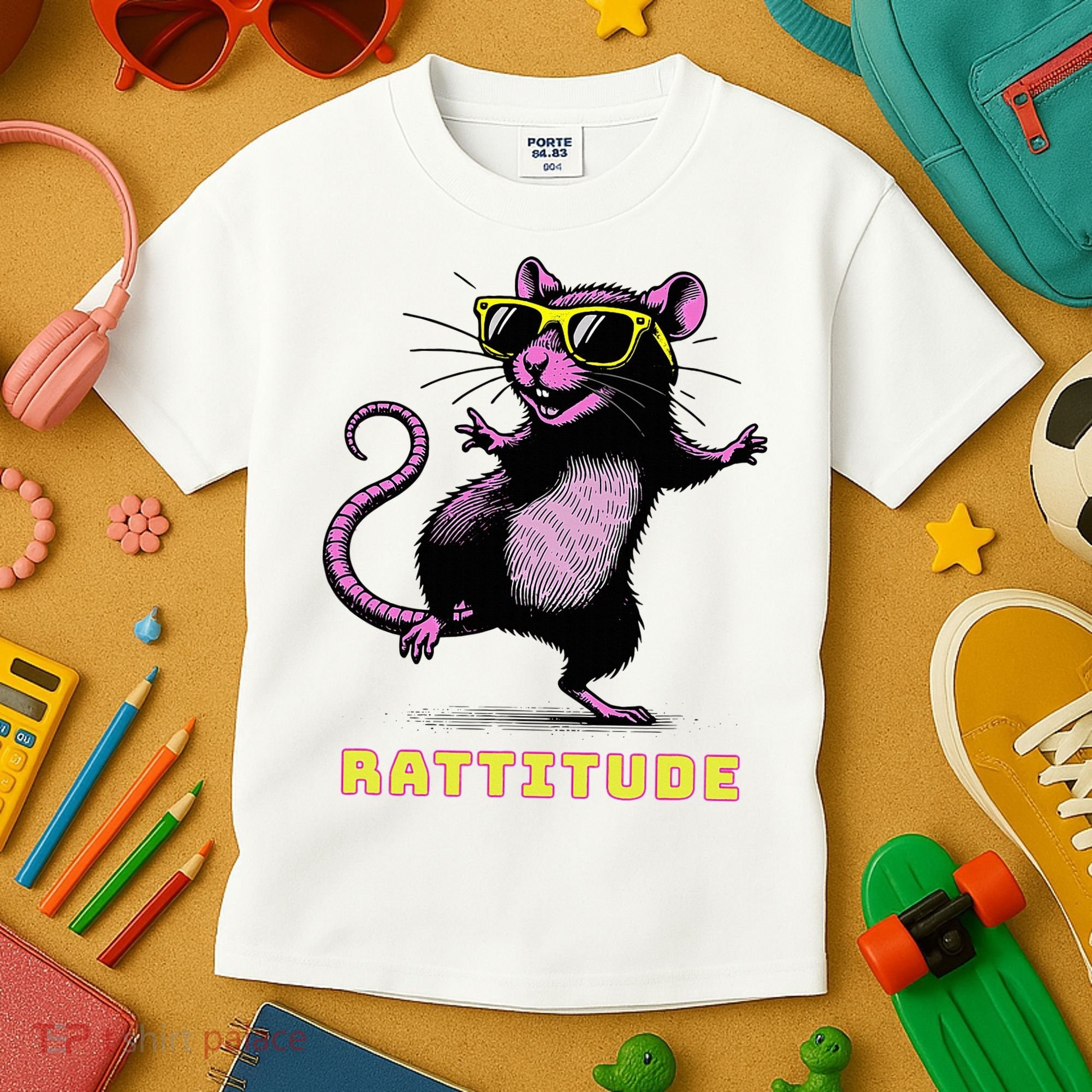 Rat Meme Rattitude Rat Sunglasses Dancing Kids T-Shirt