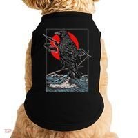Red Moon Raven Graphic Black Crow Doggie Tank thumb 0