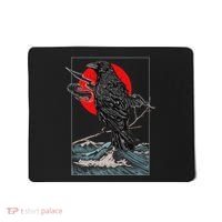 Red Moon Raven Graphic Black Crow Mousepad thumb 0