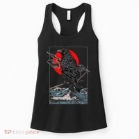 Red Moon Raven Graphic Black Crow Women's Tank Top thumb 0