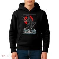 Red Moon Raven Graphic Black Crow Kids Hoodie thumb 4