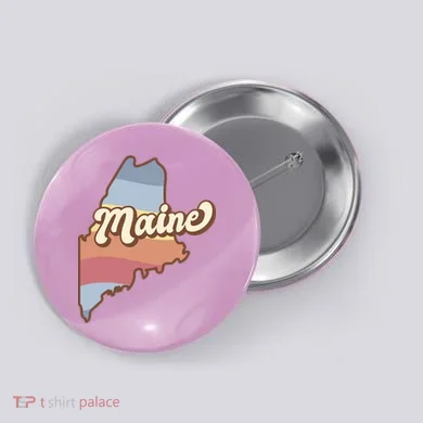 Retro Maine Button