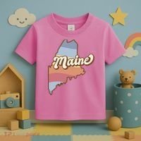 Retro Maine Toddler T-Shirt thumb 3