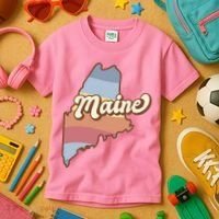 Retro Maine Kids T-Shirt thumb 3