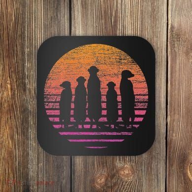 Retro Meerkat Coaster