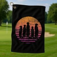 Retro Meerkat Golf Towel thumb 1