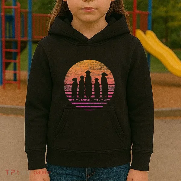 Retro Meerkat Kids Hoodie