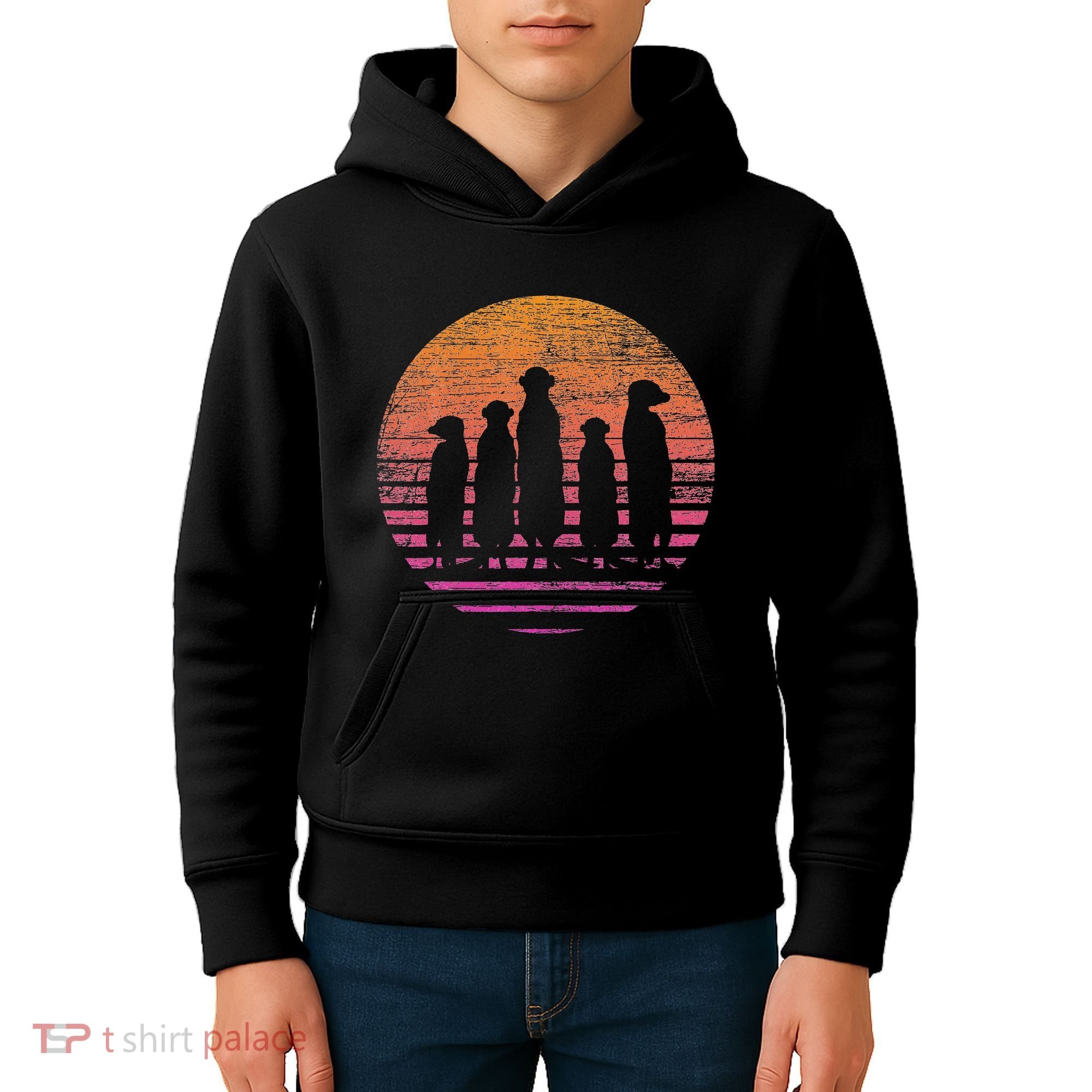 Retro Meerkat Kids Hoodie