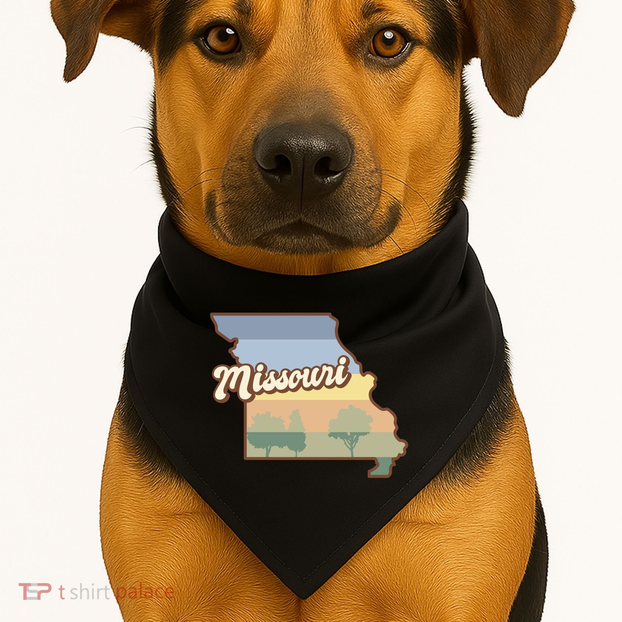 Retro Missouri USA-Made Doggie Bandana