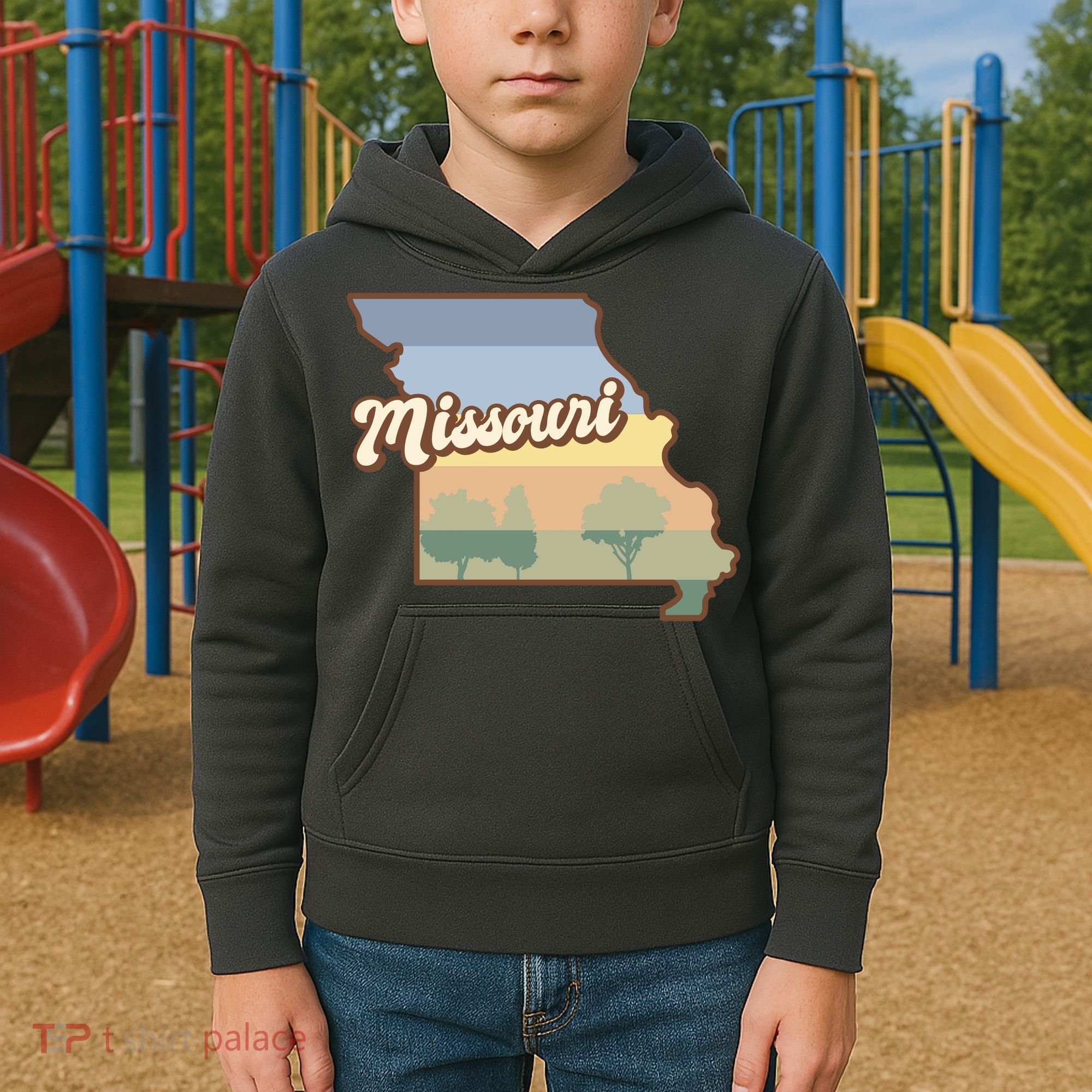 Retro Missouri Kids Hoodie