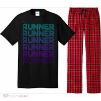 Runner Marathon Running Retro Gift Pajama Set thumb 0