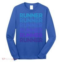 Runner Marathon Running Retro Gift Long Sleeve Shirt thumb 0