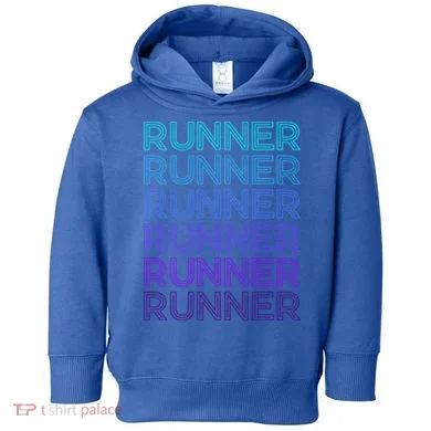 Runner Marathon Running Retro Gift Toddler Hoodie