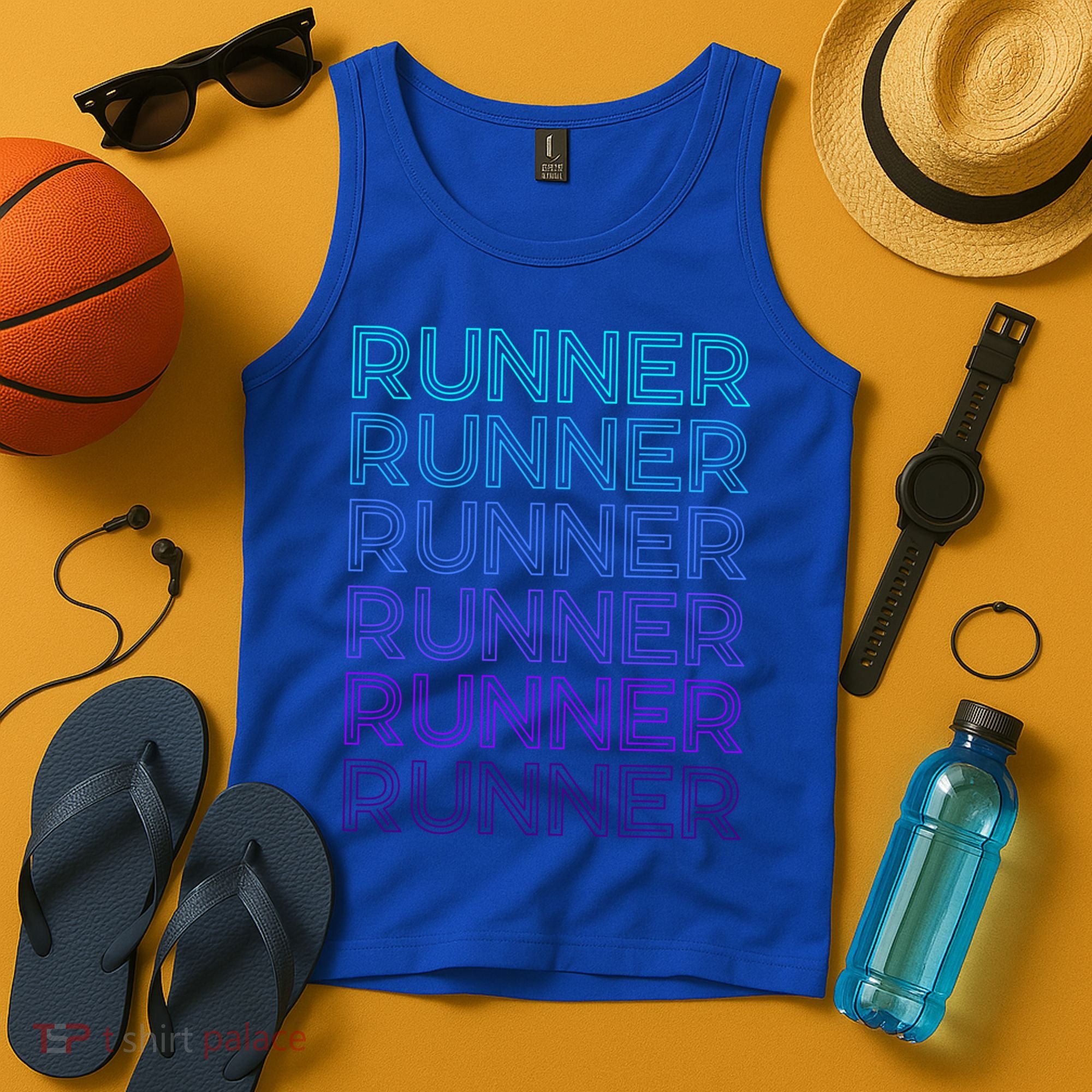 Runner Marathon Running Retro Gift Tank Top
