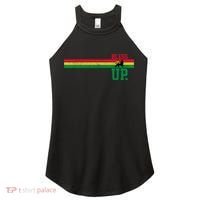 Reggae Music Rastafari Bless Up Lion Of Judah Rasta Gift Women's Perfect Tri Rocker Tank thumb 0