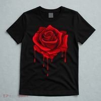 Red Melting Rose Garden Gardener Botanist Flowers Rose T-Shirt thumb 5