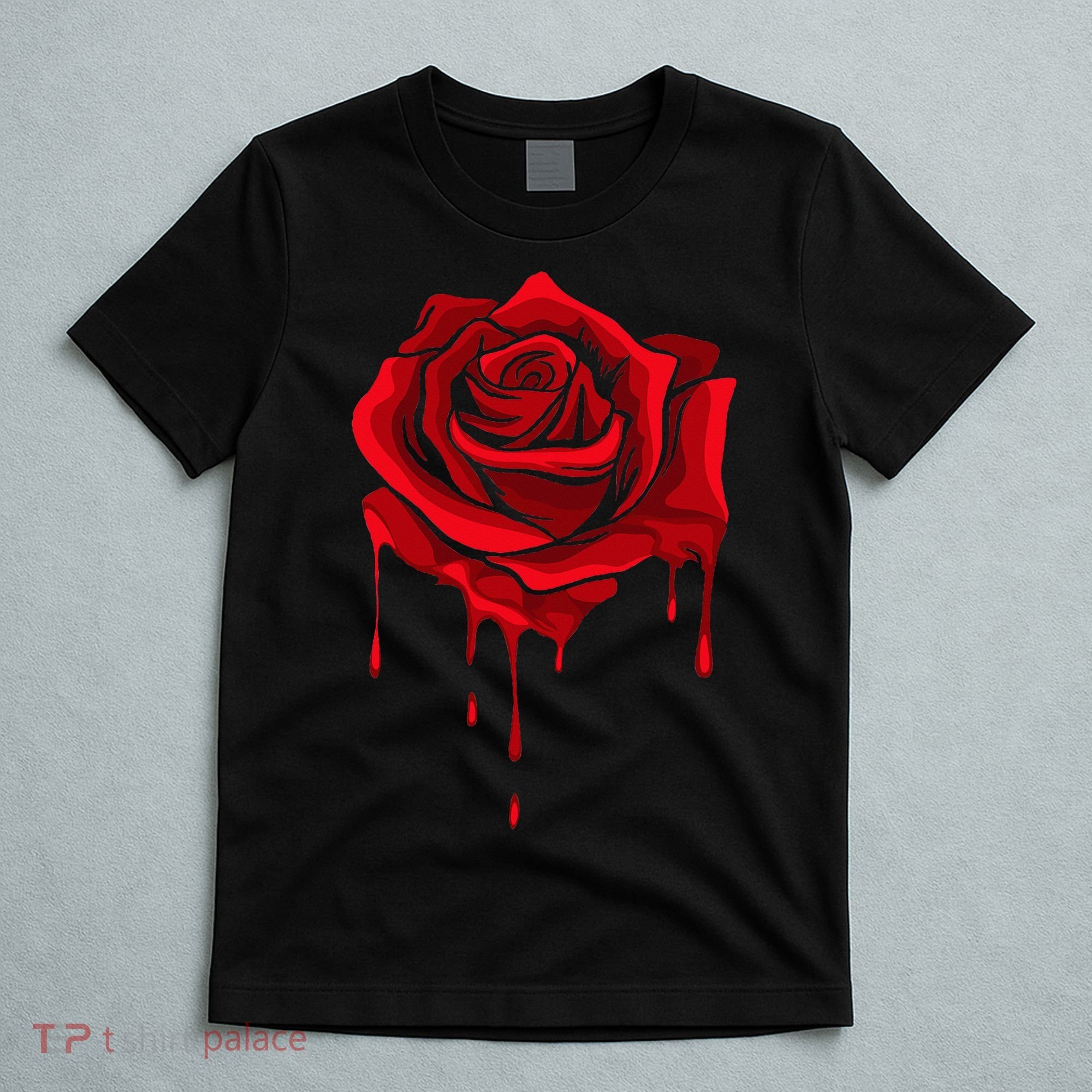 Red Melting Rose Garden Gardener Botanist Flowers Rose T-Shirt