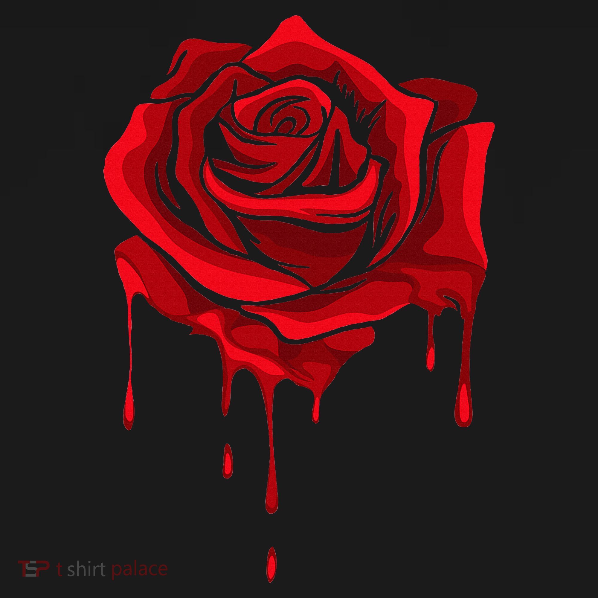 Red Melting Rose Garden Gardener Botanist Flowers Rose T-Shirt