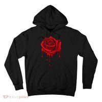 Red Melting Rose Garden Gardener Botanist Flowers Rose Tall Hoodie thumb 0
