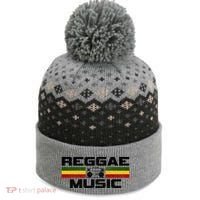 Reggae Music Rastafari Rasta Jamaica Gift The Baniff Cuffed Pom Beanie thumb 0
