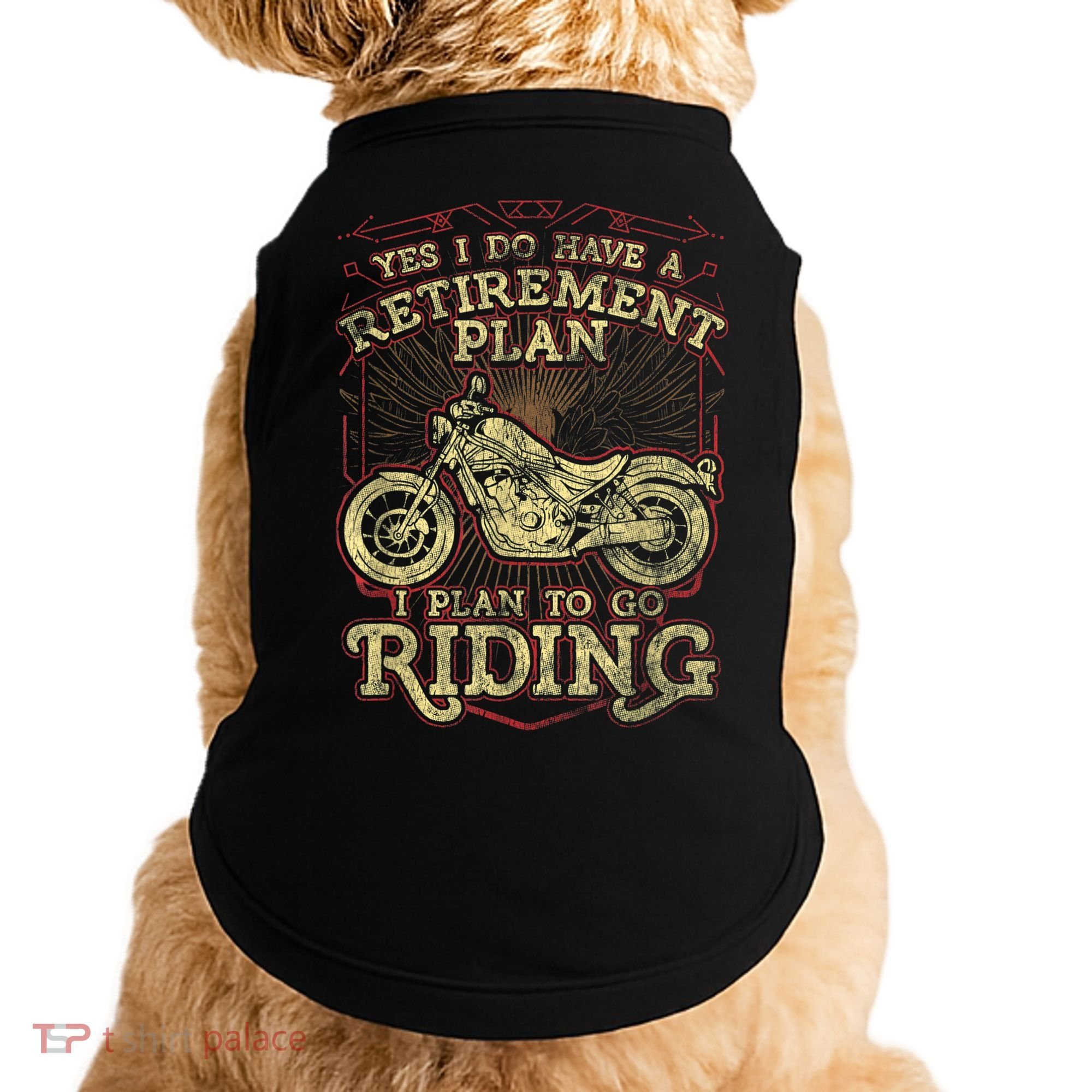 Retirement Motorcycle Riders Biker Doggie Tank