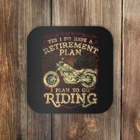Retirement Motorcycle Riders Biker Coaster thumb 0