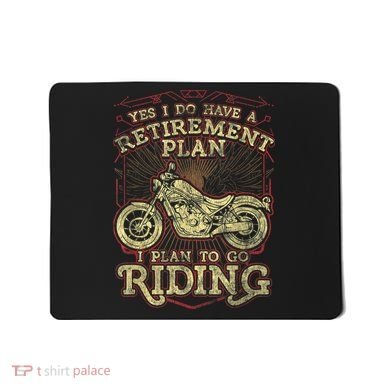 Retirement Motorcycle Riders Biker Mousepad