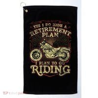 Retirement Motorcycle Riders Biker Golf Towel thumb 0