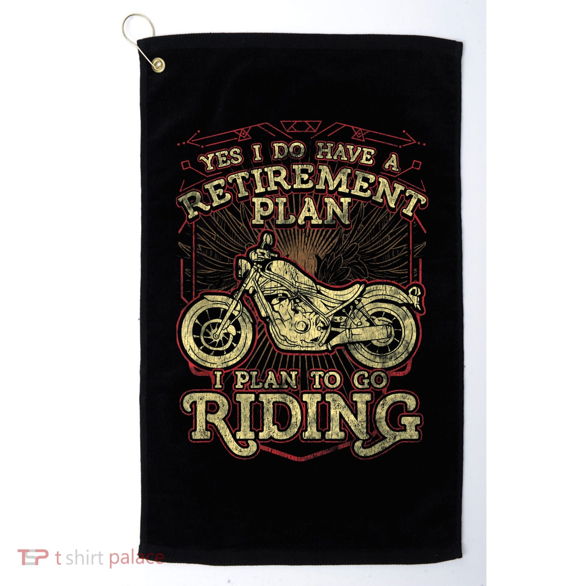 Retirement Motorcycle Riders Biker Golf Towel