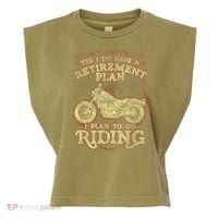 Retirement Motorcycle Riders Biker Garment-Dyed Women's Muscle Tee thumb 0