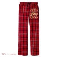 Retirement Motorcycle Riders Biker Men's Flannel Plaid Pajama Pants thumb 0