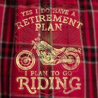 Retirement Motorcycle Riders Biker Men's Flannel Plaid Pajama Pants thumb 2