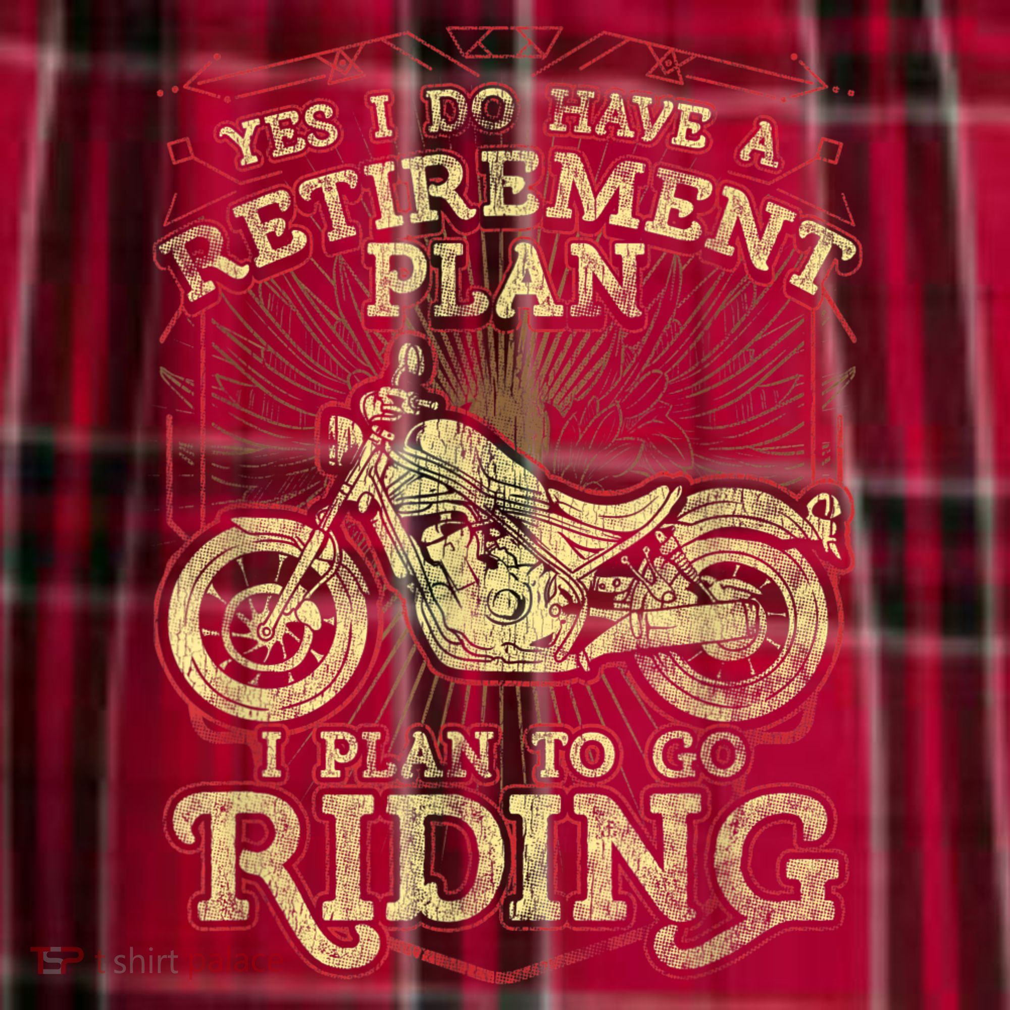 Retirement Motorcycle Riders Biker Men's Flannel Plaid Pajama Pants