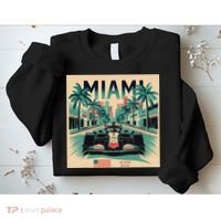 Retro Miami Racing Car Formula Racing Sweatshirt thumb 2