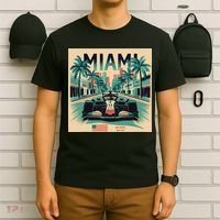Retro Miami Racing Car Formula Racing T-Shirt thumb 6