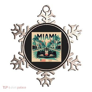 Retro Miami Racing Car Formula Racing Ornament