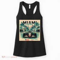Retro Miami Racing Car Formula Racing Women's Tank Top thumb 0