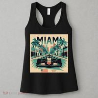 Retro Miami Racing Car Formula Racing Women's Tank Top thumb 3