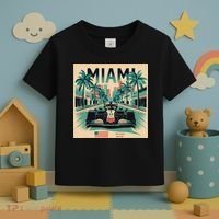 Retro Miami Racing Car Formula Racing Toddler T-Shirt thumb 3