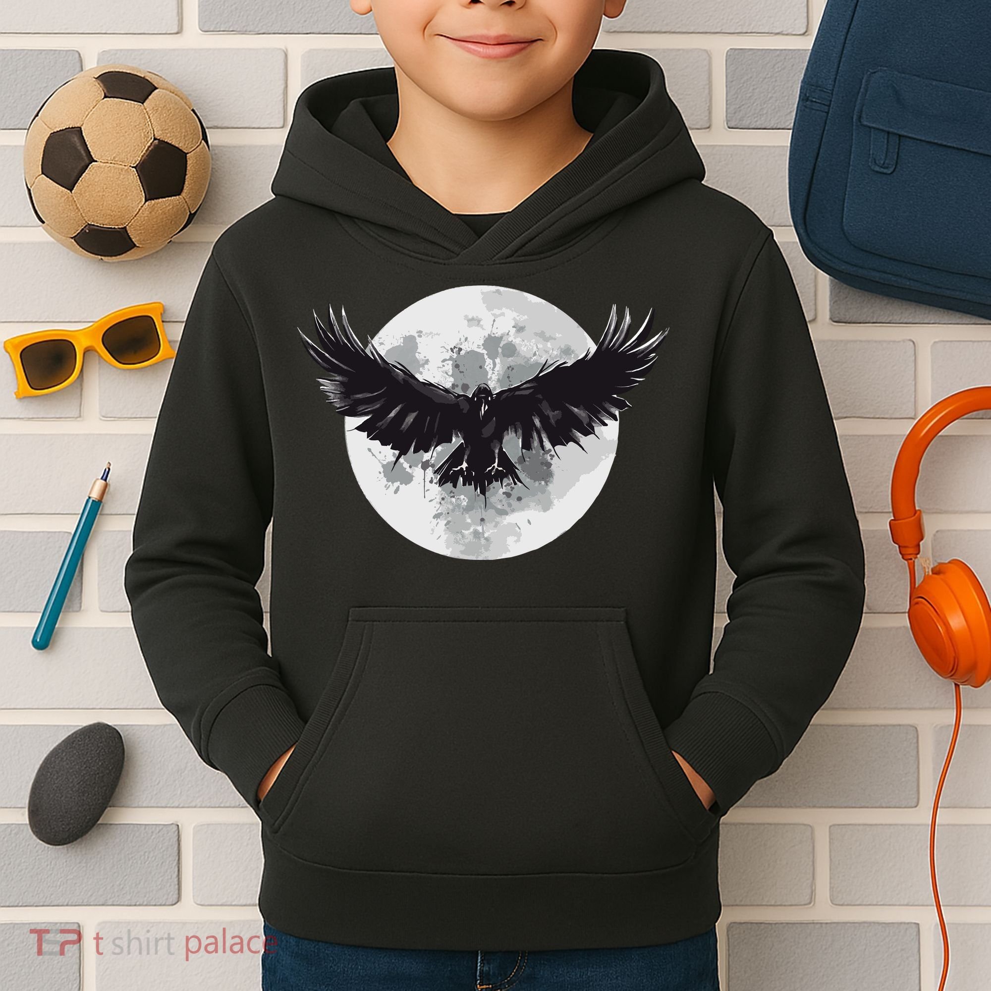 Raven Moon Kids Hoodie