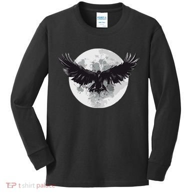 Raven Moon Kids Long Sleeve Shirt