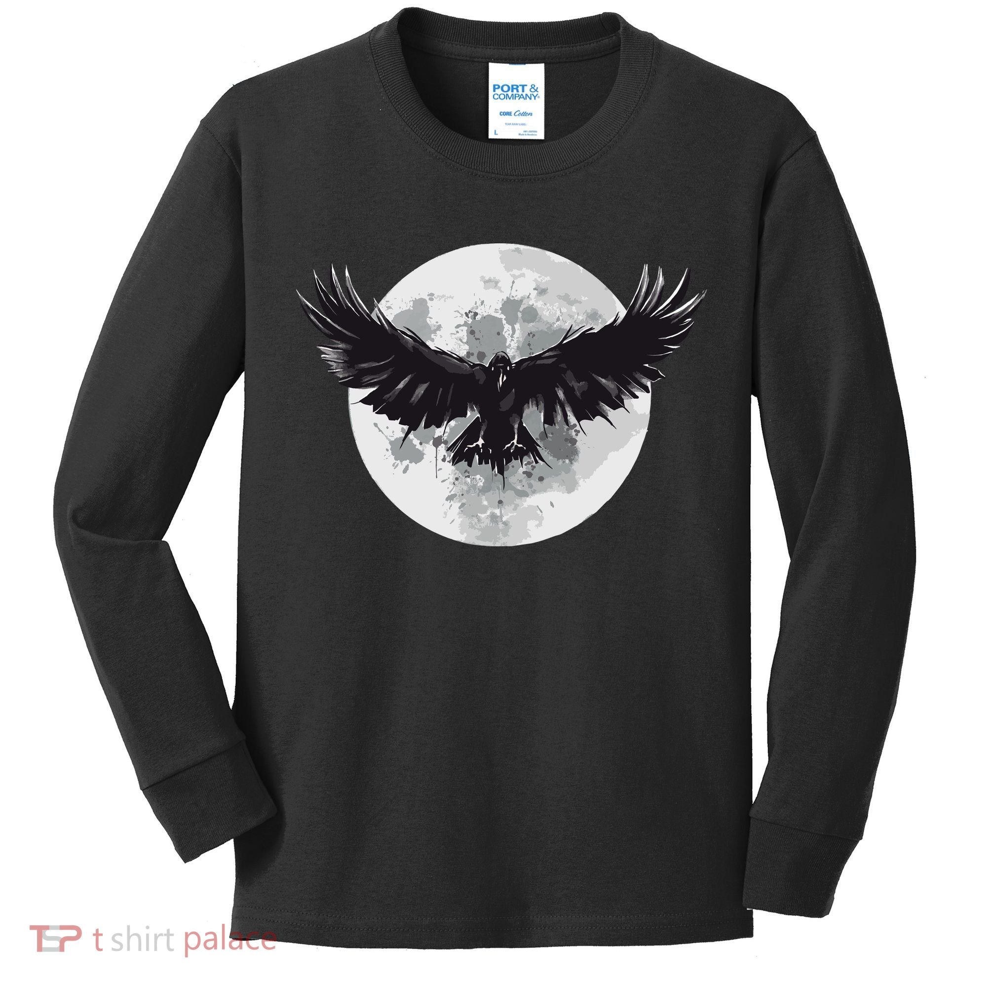 Raven Moon Kids Long Sleeve Shirt