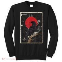 Red Moon Raven Graphic Black Crow Sweatshirt thumb 0