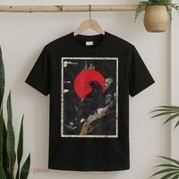 Red Moon Raven Graphic Black Crow T-Shirt thumb 2