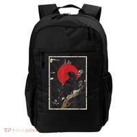 Red Moon Raven Graphic Black Crow Backpack thumb 0