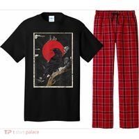 Red Moon Raven Graphic Black Crow Pajama Set thumb 0