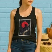Red Moon Raven Graphic Black Crow Women's Tank Top thumb 2