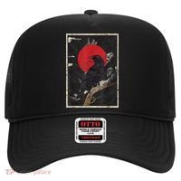Red Moon Raven Graphic Black Crow Hat thumb 0