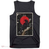 Red Moon Raven Graphic Black Crow Tank Top thumb 0